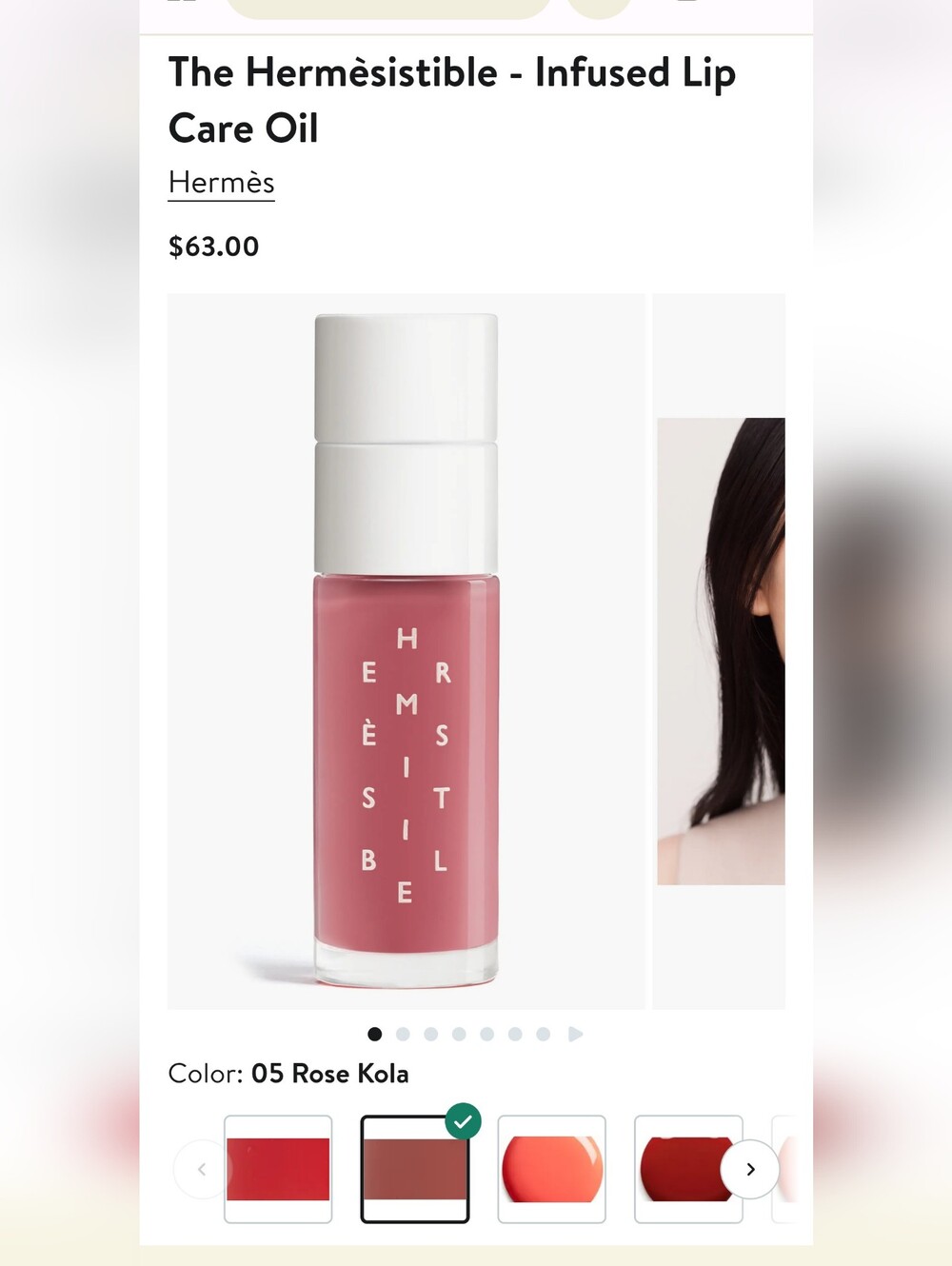 The Hermesistible Infused Lip Care Oil — Rose Kola